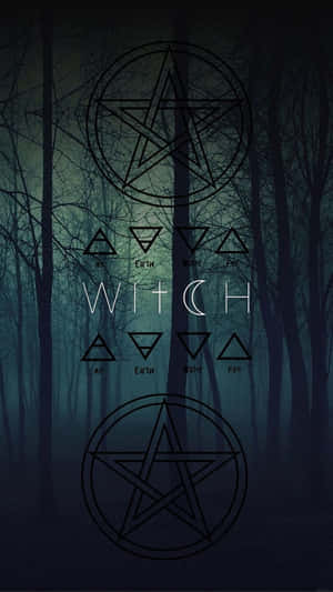 Mystical Forest Witch Aesthetic Wallpaper