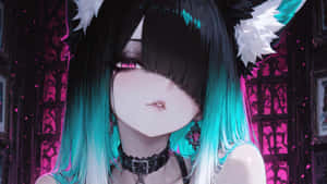 Mystical Fox Girl Aura Wallpaper