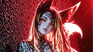 Mystical Fox Girl Spirit Wallpaper