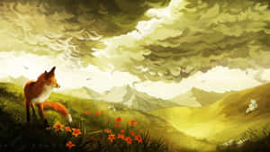 Mystical Fox Valley Artwork Wallpaper