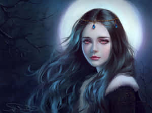 Mystical Gothic Maiden Wallpaper
