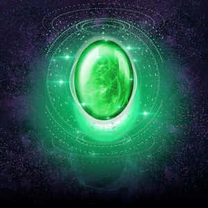Mystical Green Time Stone Artwork Wallpaper
