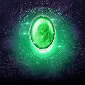 Mystical Green Time Stone Artwork Wallpaper