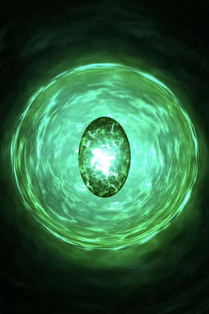 Mystical Green Time Stone Energy Vortex Wallpaper