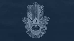 Mystical Hamsa Hand Amulet Wallpaper