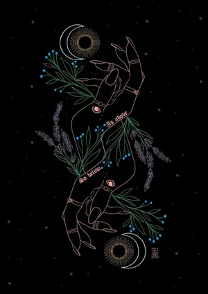 Mystical_ Hands_ As_ Above_ So_ Below_ Art Wallpaper