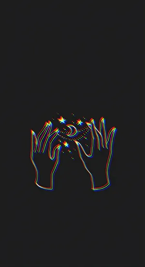 Mystical Hands Grunge Goth Wallpaper