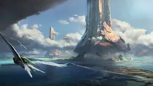 Mystical_ Island_ Cityscape Wallpaper