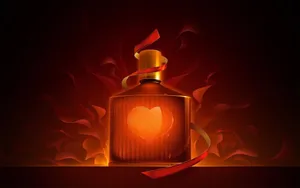 Mystical Love Potion Bottle Wallpaper