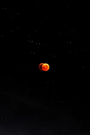 Mystical Lunar Connectivity - Two Red Phones On The Moon Wallpaper