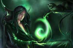 Mystical Magic Spell In Action Wallpaper