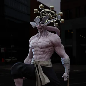 Mystical_ Mahoraga_ Statue Wallpaper