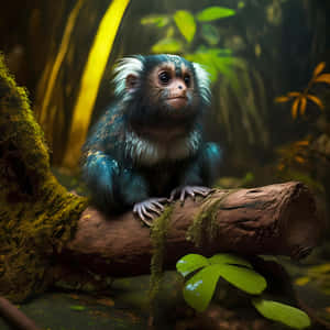 Mystical Marmoset Fantasy Forest Wallpaper