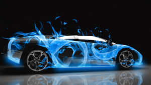 Mystical Midnight Ride With Fantasy Super Car Wallpaper