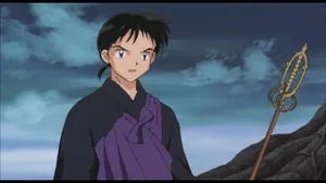 Mystical Miroku In Action Wallpaper