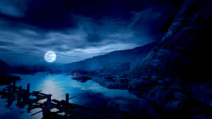 Mystical_ Moonlit_ Landscape Wallpaper