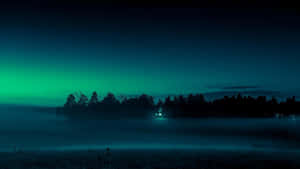 Mystical_ Night_ Fog_and_ Aurora Wallpaper