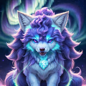 Mystical_ Northern_ Light_ Wolf Wallpaper