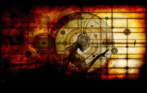 Mystical Occult Symbols Illuminated In Darkness Wallpaper