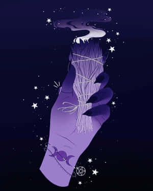 Mystical_ Pastel_ Witch_ Hand Wallpaper