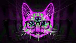 Mystical Psychedelic Animals Merging With Nature Wallpaper