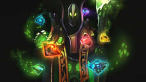 Mystical Rubick Wielding His Arcane Powers Wallpaper