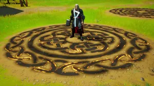 Mystical_ Runes_and_ Character Wallpaper