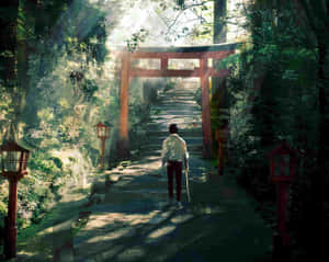 Mystical_ Shrine_ Pathway Wallpaper