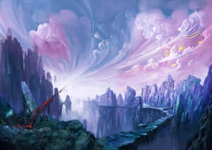 Mystical_ Skyline_ Fantasy_ Landscape Wallpaper