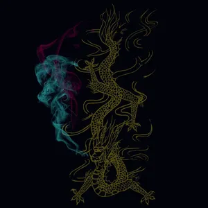 Mystical_ Smoke_ Dragon_ Art Wallpaper