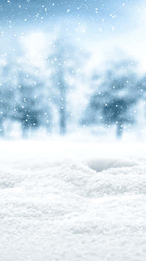 Mystical Snowfall Under Moonlight Wallpaper