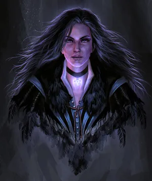 Mystical Sorceress Yennefer Artwork Wallpaper
