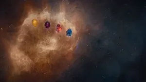 Mystical Space Stone In Cosmic Surroundings Wallpaper