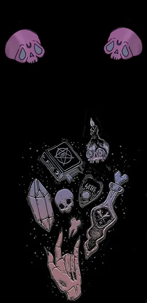 Mystical_ Spell_ Elements_ Vector_ Art Wallpaper