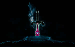 Mystical Sword Emerging From Stone Wallpaper