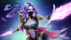 Mystical Templar Assassin In Action Wallpaper