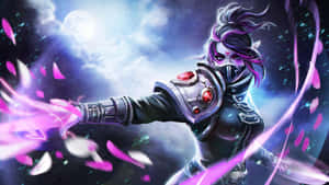 Mystical Templar Assassin In Battle Wallpaper