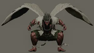 Mystical Tengu On A Moonlit Night Wallpaper