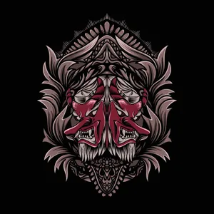 Mystical Tengu Surrounded By Nature Wallpaper