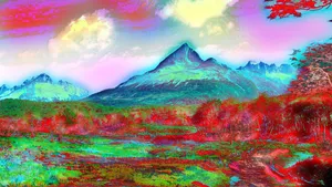 Mystical Trippy Sky Adventure Wallpaper