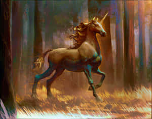 Mystical_ Unicorn_ Forest_ Glow Wallpaper