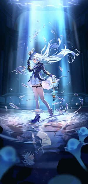 Mystical Water Dance Anime Art Wallpaper