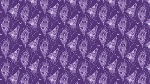 Mystical Wolf Pattern Wallpaper
