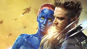 Mystique Behind Wolverine Wallpaper