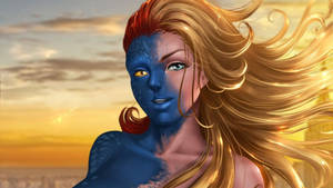 Mystique Half Transformation Wallpaper