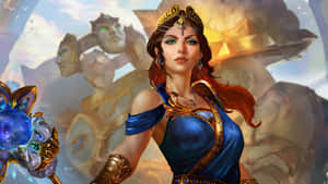 Mythical_ Warrior_ Goddess_ Artwork Wallpaper