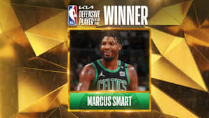 N B A Defensive Playerofthe Year Marcus Smart Winner Wallpaper