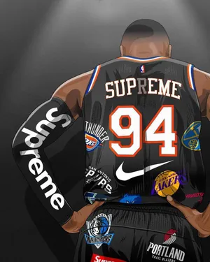 N B A Jersey Supreme Collage94 Wallpaper