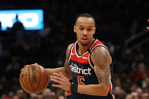 N B A Player Tattoos Dribbling Action Wallpaper