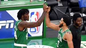 N B A Players Celebrating Victory Wallpaper